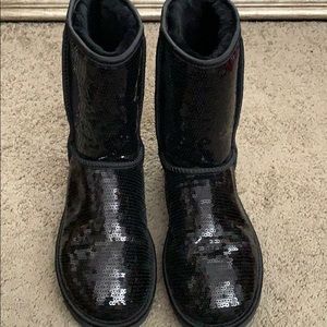 Black sequin Uggs